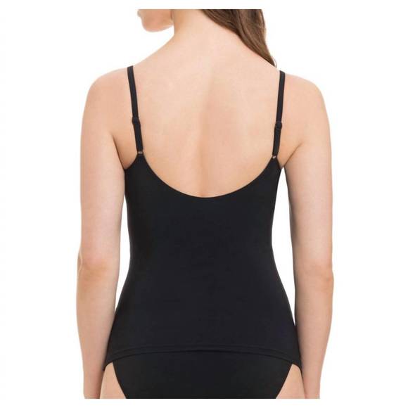 NEW PROFILE BY GOTTEX v-neck tankini top in tutti frutti black - Picture 2 of 2